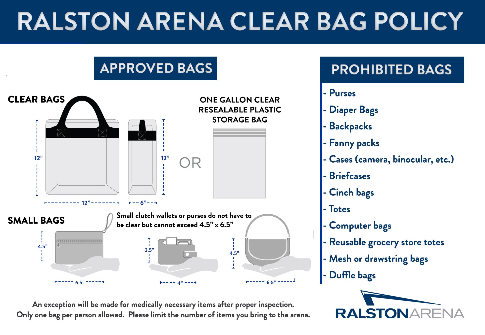 Pueblo Memorial Hall implements clear bag policy